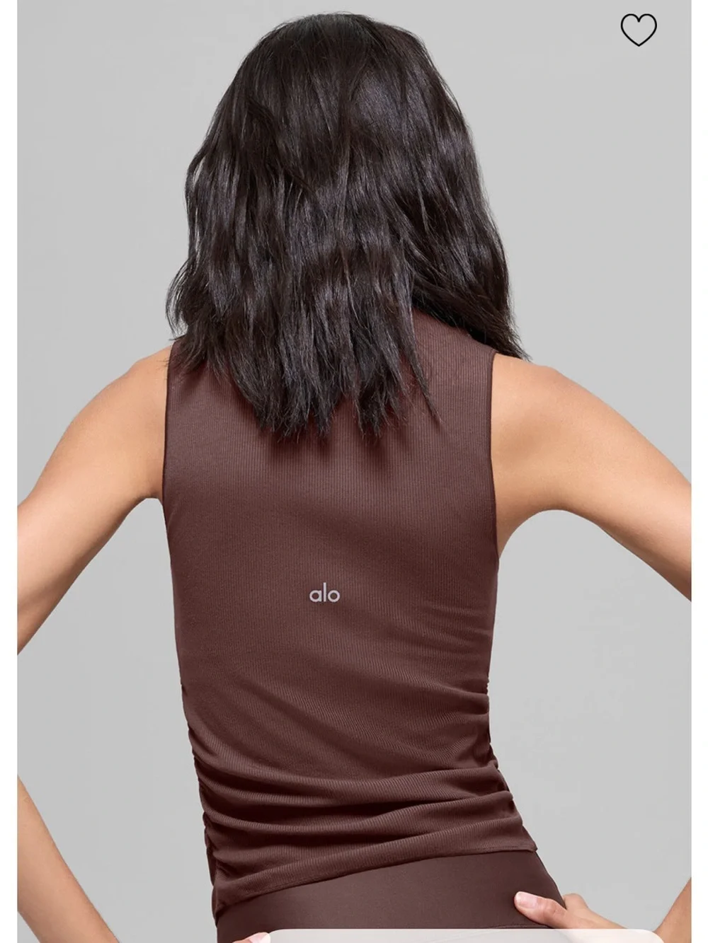 🖤 ALO Ribbed En Pointe Tank — Black | Small